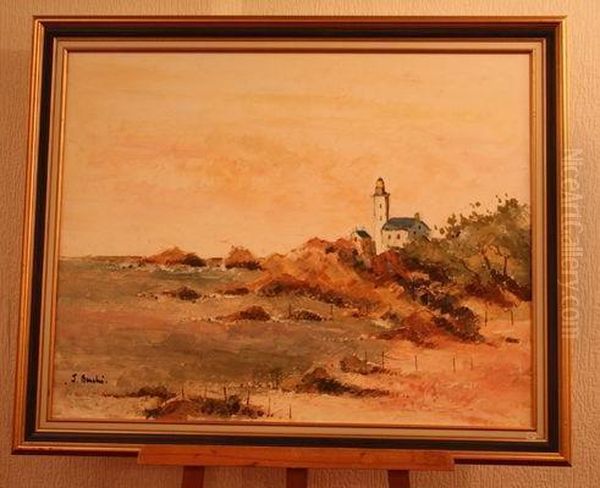 Phare Oil Painting by E. Bouche