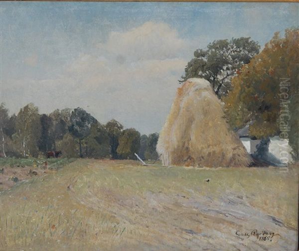 Sommarlandskap Oil Painting by Gustaf Rydberg