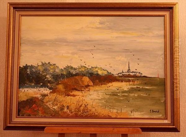 Baie De Concarneau Oil Painting by E. Bouche