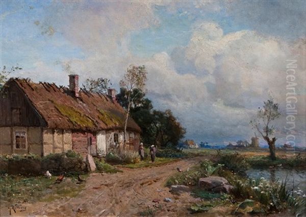 Summer Landscape, Billinge Oil Painting by Gustaf Rydberg