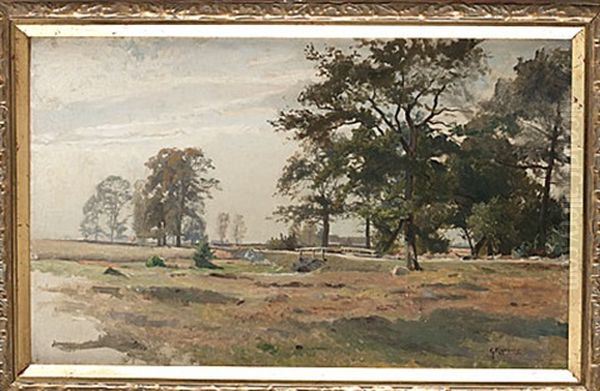 Skanskt Sommarlandskap Oil Painting by Gustaf Rydberg