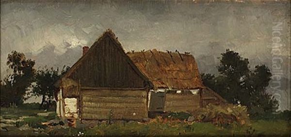 Gard I Skane Oil Painting by Gustaf Rydberg