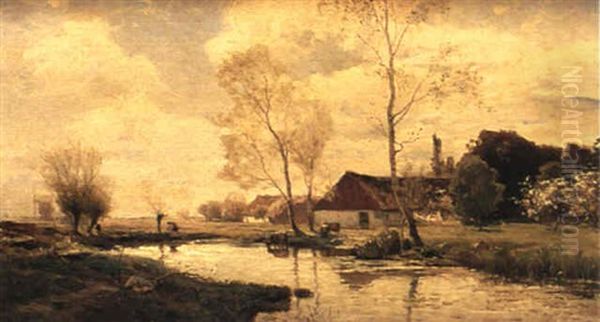 Varlandskap, Skanemotiv Oil Painting by Gustaf Rydberg