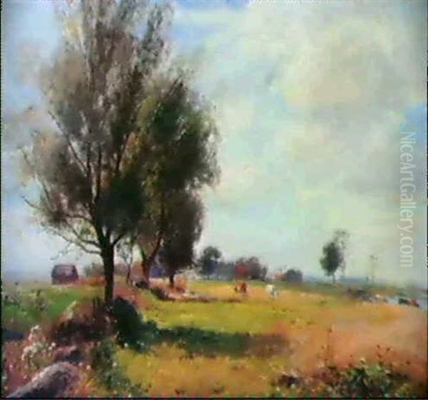 Landskap Vid Holmeja Oil Painting by Gustaf Rydberg