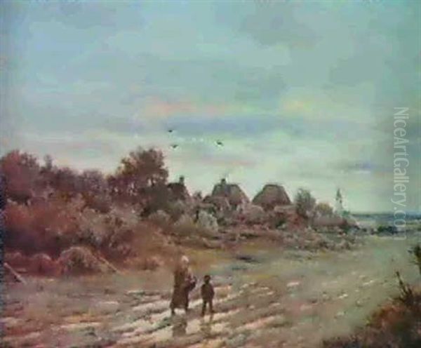 Efter Dagsverket Oil Painting by Gustaf Rydberg