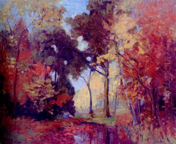 Autumn Landscape Oil Painting by Henning Ryden