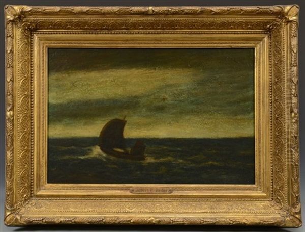 Marine - Boat At Sea Oil Painting by Albert Pinkham Ryder