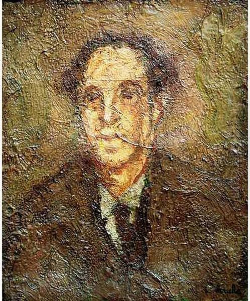 Portrait Presume Du Critique D'art Georges Waldemar Oil Painting by Georges Bouche