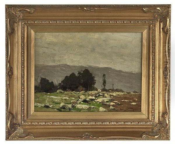 Rocky Landscape Oil Painting by Chauncey Foster Ryder