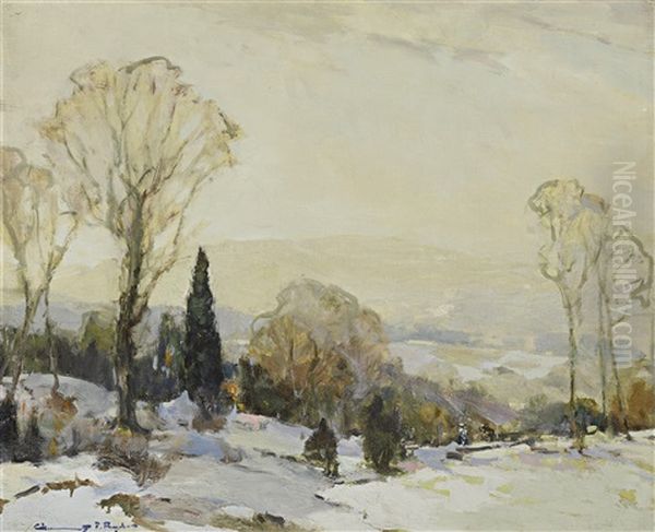 Snow In November Oil Painting by Chauncey Foster Ryder