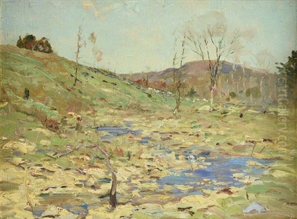 Brook In The Valley Oil Painting by Chauncey Foster Ryder