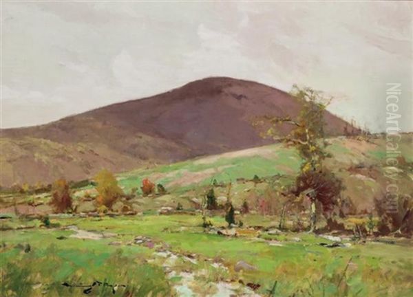 Mount Lovewell In Springtime Oil Painting by Chauncey Foster Ryder