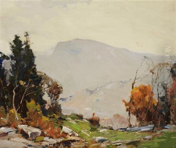 Hills And Pastures Oil Painting by Chauncey Foster Ryder