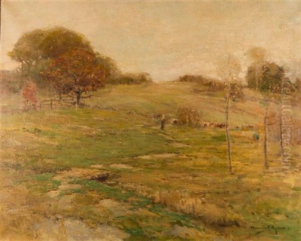 Pasture Lands Oil Painting by Chauncey Foster Ryder