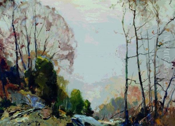 Indian Summer Oil Painting by Chauncey Foster Ryder