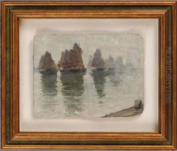 Sail Boats Oil Painting by Chauncey Foster Ryder