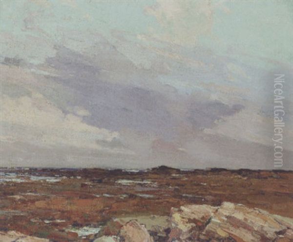 Low Tide At Cape Porpoise Oil Painting by Chauncey Foster Ryder