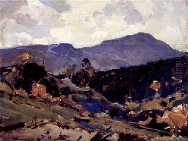 Blue Mountain Oil Painting by Chauncey Foster Ryder