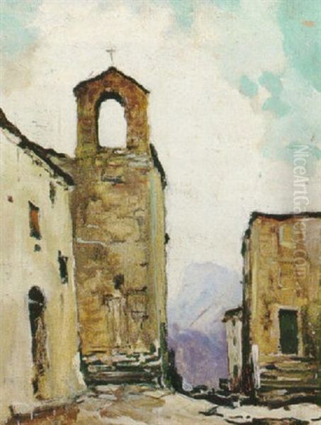 Old Buildings, Castillon, Italy Oil Painting by Chauncey Foster Ryder