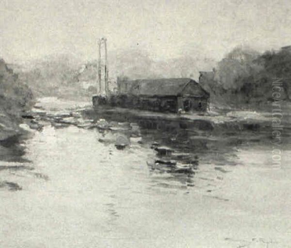 The River At Ipswich Oil Painting by Chauncey Foster Ryder