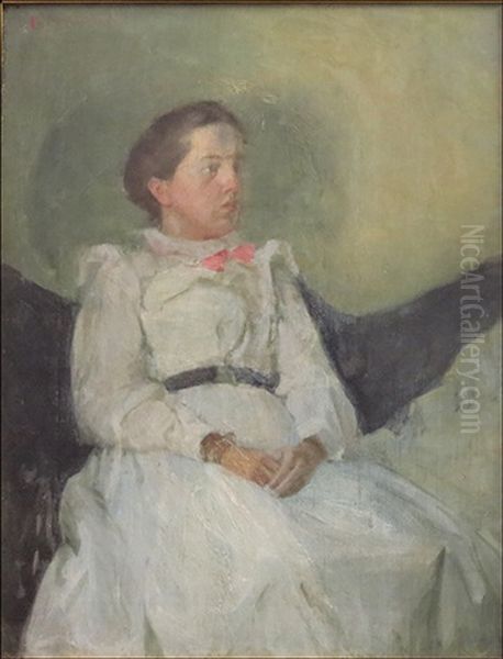 Portrait Of A Seated Lady by Robert Knight Ryland