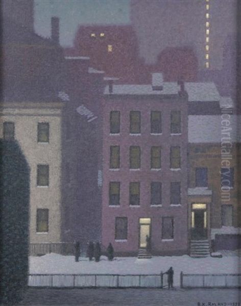 Night Scene With Snow by Robert Knight Ryland