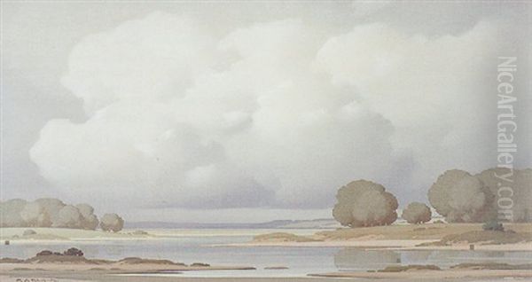 View Of Christchurch Oil Painting by Arthur Johnston Ryle