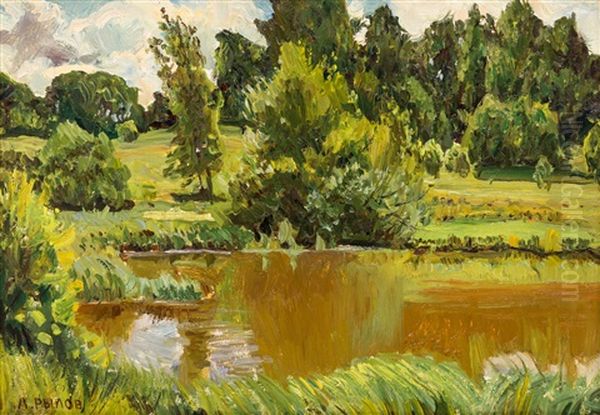 Summertime Oil Painting by Arkady Rylov