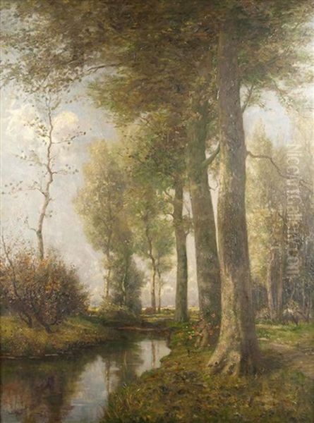 Waldbach Oil Painting by Jan van Rynen