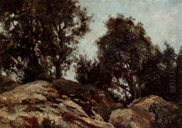 Barbizon Oil Painting by Jan van Rynen