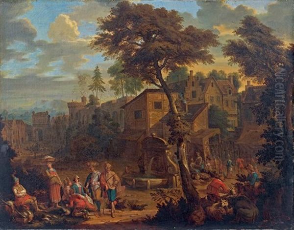 Le Retour De La Chasse Oil Painting by Jacques Cornill Rysbrack