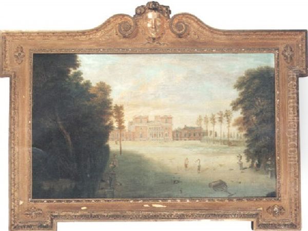 View Of Tottenham Park, Wiltshire Oil Painting by Peter (Pieter Andreas) Rysbrack