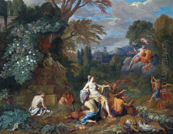 Klassische Landschaft Mit Ariadne Auf Naxos Oil Painting by Pieter Rysbraeck