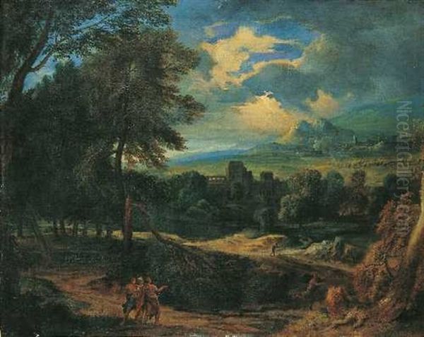 Heroische Landschaft Bei Gewitter Oil Painting by Pieter Rysbraeck