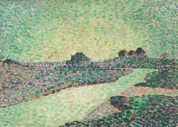 Plage A Ambleteuse, Vers Le Soir Oil Painting by Theo van Rysselberghe