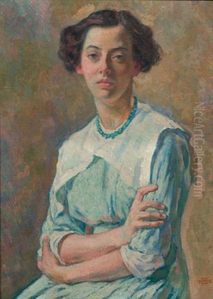 Maria Petrie Zimmern, 1912 Oil Painting by Theo van Rysselberghe