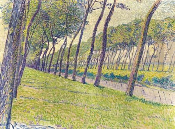 Canal En Flandre Oil Painting by Theo van Rysselberghe