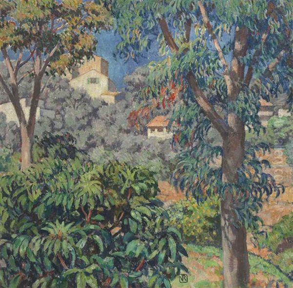 La Mortola Oil Painting by Theo van Rysselberghe