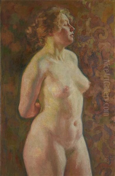 Torse De Blonde Oil Painting by Theo van Rysselberghe