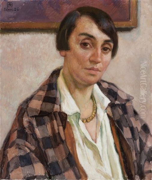 Portrait Of Mrs. Elisabeth Van Rysselberghe Oil Painting by Theo van Rysselberghe