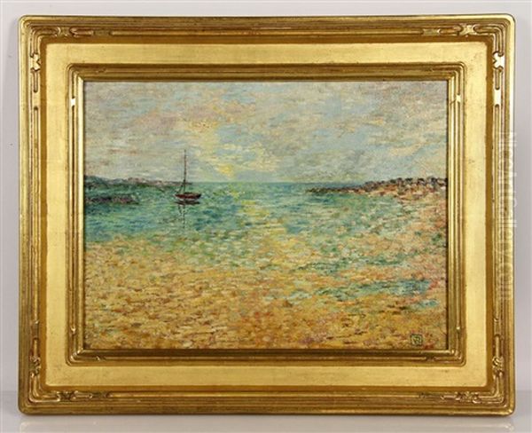 Seascape Oil Painting by Theo van Rysselberghe