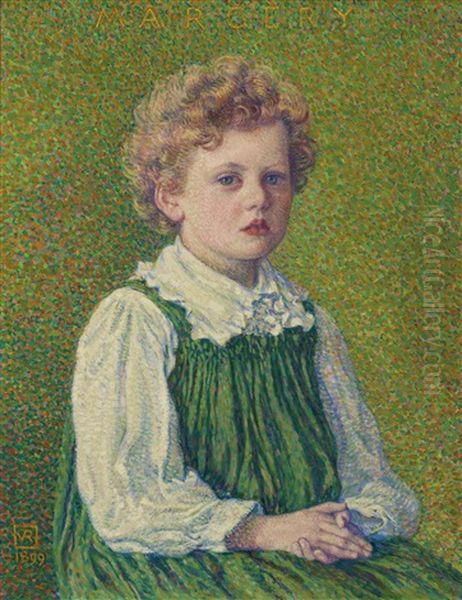 La Fillette Anglaise: Margery Oil Painting by Theo van Rysselberghe