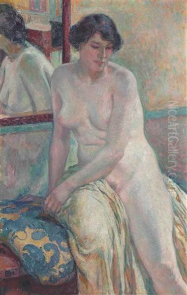 Venitienne, I (marcella) Ou Le Repos Du Modele Oil Painting by Theo van Rysselberghe