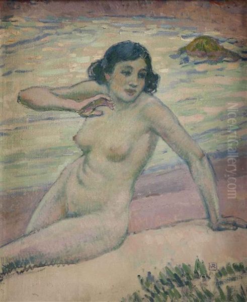 Baigneuse Oil Painting by Theo van Rysselberghe