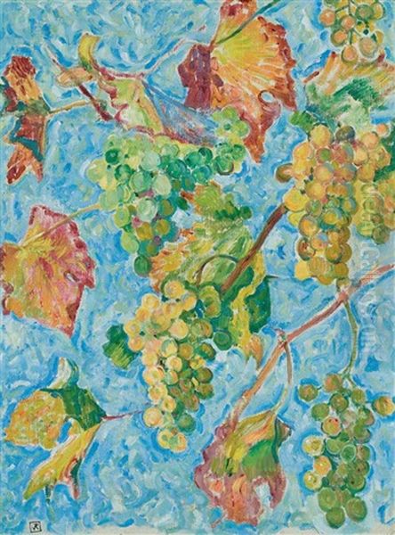 Raisins Sur La Vigne Oil Painting by Theo van Rysselberghe