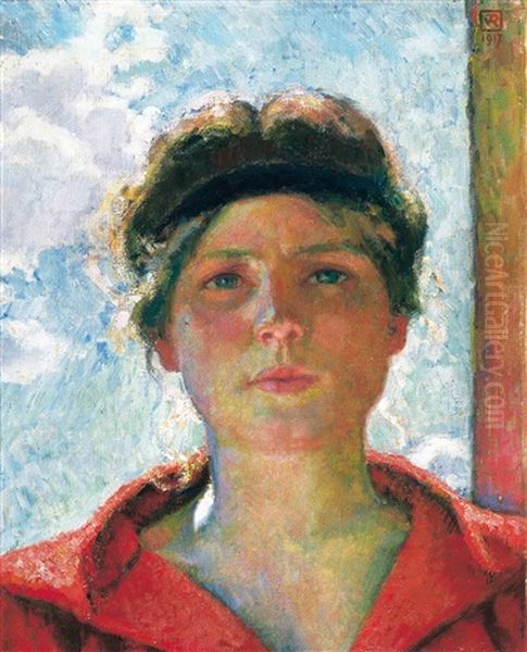 Jeune Fille A Contre-jour Oil Painting by Theo van Rysselberghe