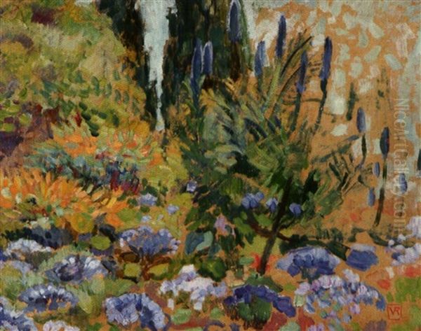 Paysage Avec Arums Oil Painting by Theo van Rysselberghe