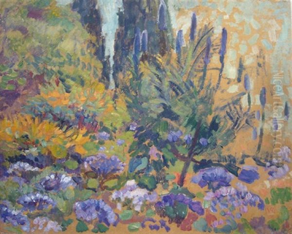 Le Parc Fleuri Oil Painting by Theo van Rysselberghe