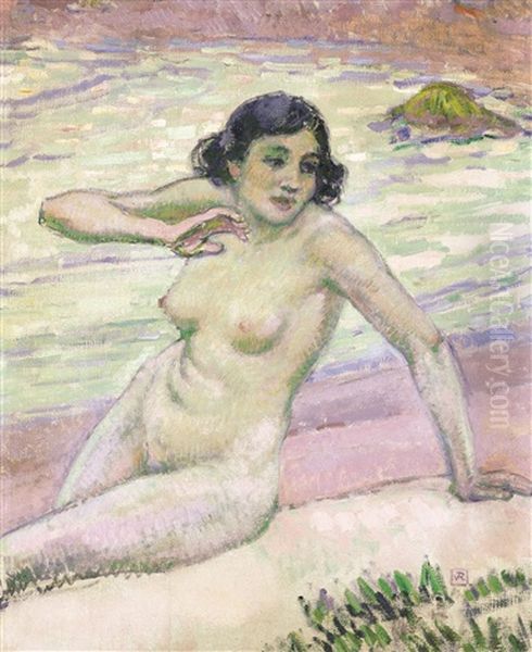 Baigneuse Oil Painting by Theo van Rysselberghe