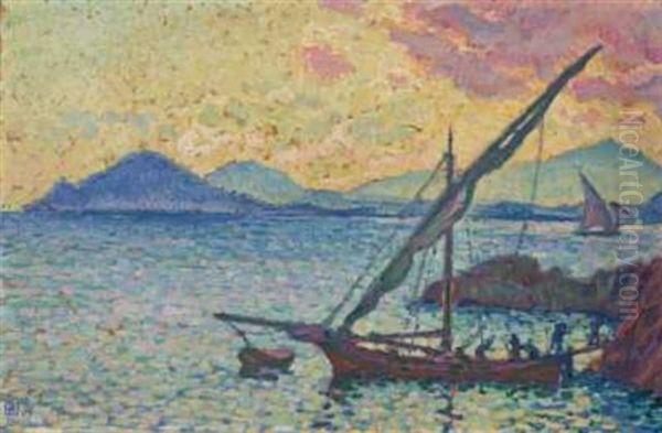 Le Cap Misene, Naples Oil Painting by Theo van Rysselberghe